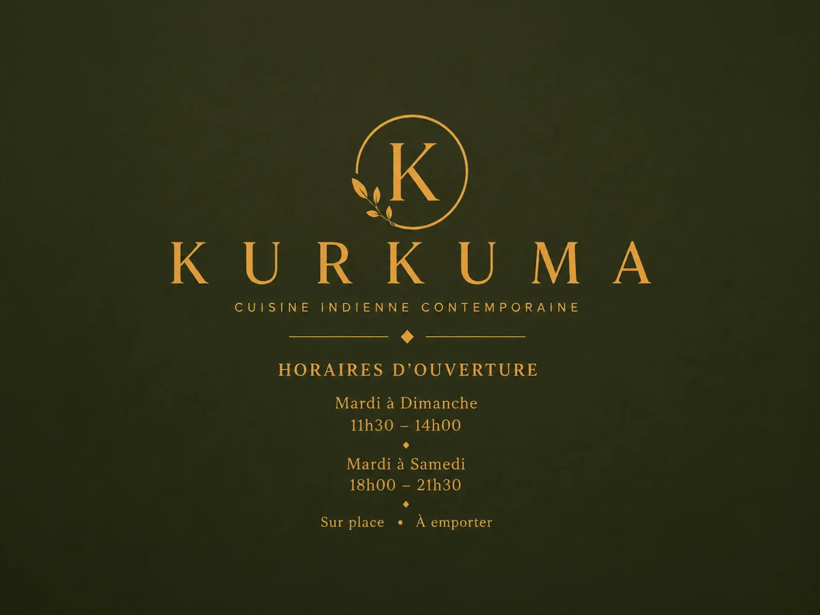 Déjeuner frais chez Kurkuma